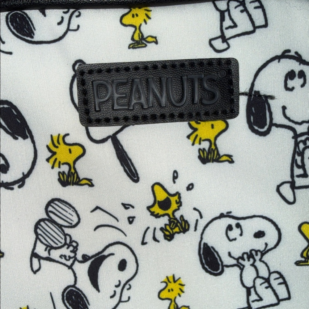 White and Black Crossbody Bag with Cartoon Print - Picture 4 of 4